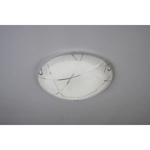 Plafoniera Sandrina, TRIO, 30x9 cm, 40W, 1x E27, sticla, alb imagine