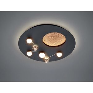 Plafoniera Zodiac, TRIO, 50x10 cm, 42W, 1x SMD, metal, negru mat imagine