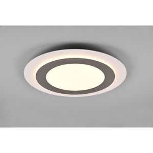 Plafoniera Morgan, TRIO, 45x4.2 cm, 42W, 1x SMD, metal, nichel mat/alb imagine