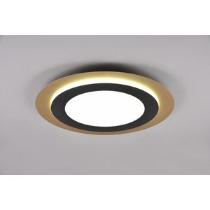 Plafoniera Morgan, TRIO, 45x4.2 cm, 42W, 1x SMD, metal, negru/auriu imagine