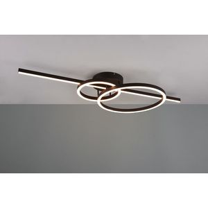 Plafoniera Montilla, TRIO, 100x40x12.5 cm, 54W, 1x SMD, metal, negru mat imagine