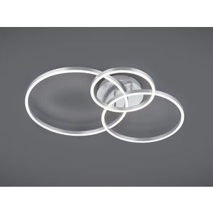 Plafoniera Winona, TRIO, 78x60x11.5 cm, 28W / 10W, 2x SMD, metal, nichel mat imagine