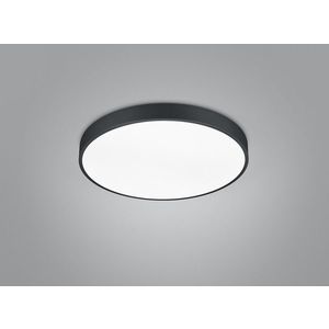Plafoniera Waco, TRIO, 49x6 cm, 52.5W, 1x SMD, metal, negru mat imagine