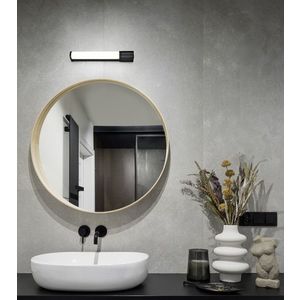 Aplica de perete Piera, TRIO, 41.5x5.5 cm, 8W, 1x SMD, plastic, negru mat/alb imagine