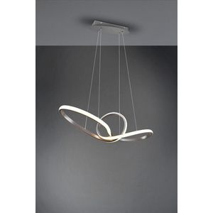 Lustra Sansa, RL, 80x26.5x150 cm, 28W, 1x SMD, metal, nichel mat imagine