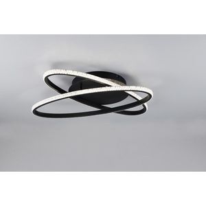 Plafoniera Lane, RL, 58x58x9 cm, 27W, 1x SMD, metal, negru mat imagine