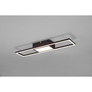 Plafoniera Rigido, RL, 60x13x6 cm, 22W, 1x SMD, metal, negru mat imagine