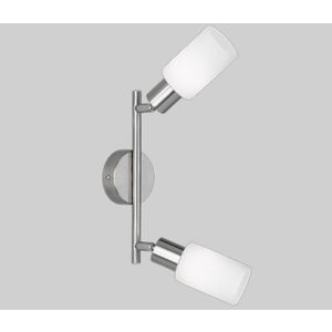 Plafoniera Mars, RL, 25x8x18.5 cm, 40W, 2x E14, metal, nichel mat/alb imagine