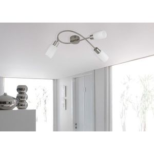 Plafoniera Mars, RL, 45x34.5x19.5 cm, 40W, 3x E14, metal, nichel mat/alb imagine