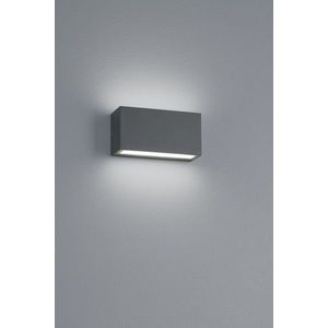 Aplica de perete pentru exterior Trent, TRIO, 14x5 cm, 9W, 1x SMD, aluminiu, antracit imagine
