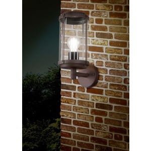 Lampa de gradina Tanaro, TRIO, 14.5x32.5 cm, 40W, 1x E27, aluminiu, ruginiu imagine