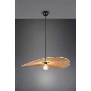 Lustra Laurine, RL, 78x150 cm, 40W, 1x E27, fire de hartie, negru mat/maro imagine