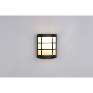 Aplica de perete pentru exterior Sintra, RL, 14x10.5x16.5 cm, 25W, 1x E27, inox, negru mat imagine