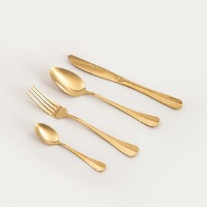 Set tacamuri 16 piese Aurc, Homla, inox, auriu imagine