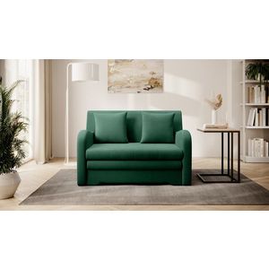 Canapea extensibila 2 locuri ELTAP, Ario, 130x103x85 cm, lemn/poliester, verde imagine