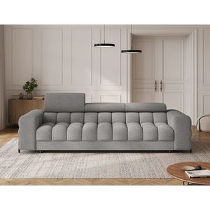 Canapea extensibila 3 locuri ELTAP, Festello, 260x100x96 cm, lemn/poliester, gri inchis imagine