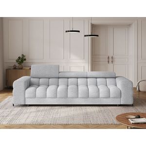 Canapea extensibila 3 locuri ELTAP, Festello, 260x100x96 cm, lemn/poliester, alb murdar imagine