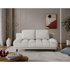 Canapea extensibila 2 locuri ELTAP, Guavio, 210x77x97 cm, lemn/poliester, alb imagine