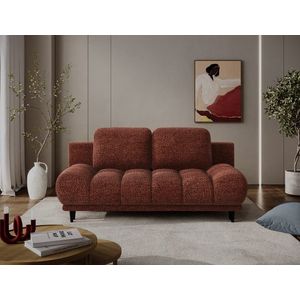 Canapea extensibila 2 locuri ELTAP, Guavio, 210x77x97 cm, lemn/poliester, caramiziu imagine