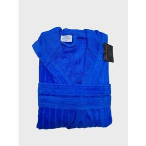 Halat de baie cu gluga, ET 2000 IMPEX, S/M, bumbac, albastru imagine