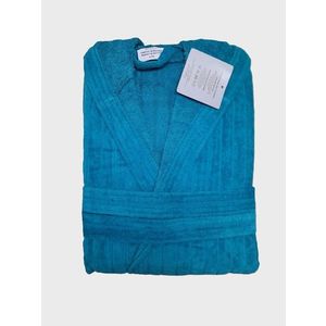 Halat de baie cu gluga, ET 2000 IMPEX, L/XL, bumbac, turcoaz imagine