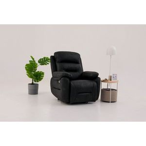 Fotoliu cu recliner, Atelier del Sofa, 752EST1506, Lemn de carpen;PAL, Negru imagine