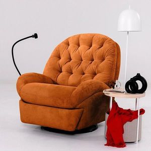 Fotoliu cu recliner, Atelier del Sofa, 752EST1510, Lemn de carpen;PAL, Caramiziu imagine