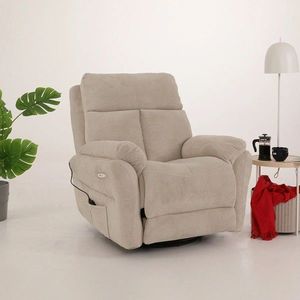 Fotoliu cu recliner, Atelier del Sofa, 752EST1502, Lemn de carpen;PAL, Crem imagine
