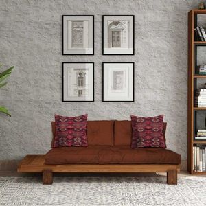 Șezlong, Atelier del Sofa, 135PLT1117, Lemn , Teak / Roșu țiglă imagine