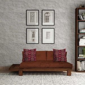 Șezlong, Atelier del Sofa, 135PLT1105, Lemn, Nuc / Tigla Rosie imagine