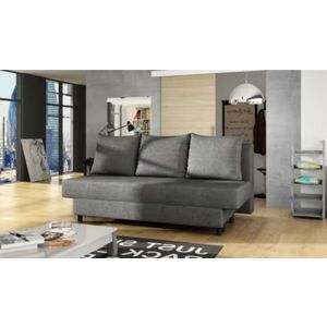 Canapea extensibila 3 locuri ELTAP, Amaza, 190x82x83 cm, lemn/poliester, gri inchis imagine