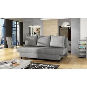 Canapea extensibila 3 locuri ELTAP, Amaza, 190x82x83 cm, lemn/poliester, gri deschis imagine