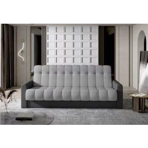 Canapea extensibila 3 locuri ELTAP, Garett, 212x85x90 cm, lemn/poliester, gri deschis/gri inchis imagine