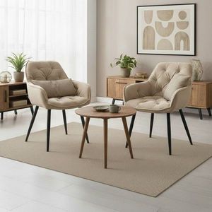 Scaun Fussy, Homla, 63x57x84 cm, metal/poliester, bej imagine