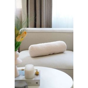 Perna, Teddy Roller, 50x14x14 cm, 75% RECYCLED POLYESTER/25% POLYESTER, Bej deschis imagine