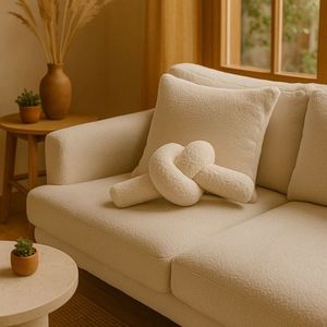 Perna, Ask Dugum, 44x22x18 cm, Poliester, Bej deschis imagine