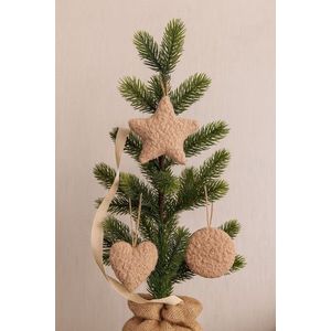 Ornament de Crăciun, 3 Lu Set, 80% POLIESTER/20% IUȚĂ, Maro imagine