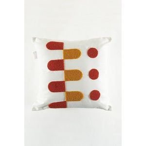 Perna, Craft, 43x43 cm, In, Muștar / Roșu-țiglă imagine