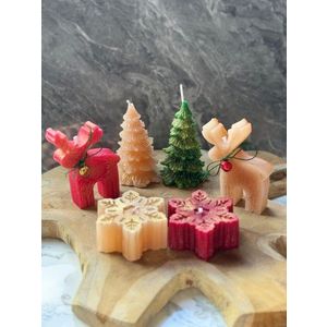 Set de lumanari, Christmas Candle Set15, 100% SOIA, Multicolor imagine