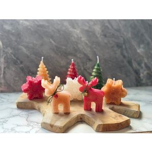 Set de lumanari, Christmas Candle Set12, 100% SOIA, Multicolor imagine