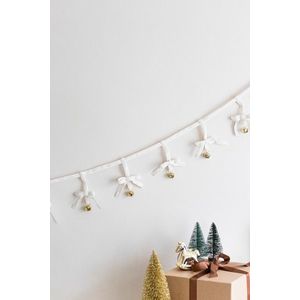 Ornament de brad de Crăciun, BSY131, 12x140 cm, Catifea, Alb imagine