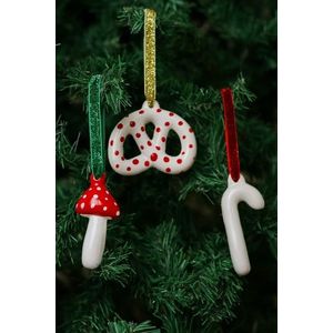 Ornament de brad de Crăciun, BSY528, Ceramica, Multicolor imagine