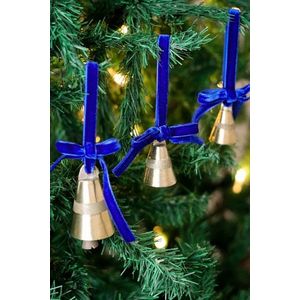 Ornament de brad de Crăciun, BSY226, Catifea, Albastru imagine