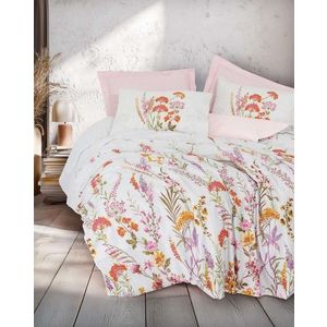 Lenjerie de pat pentru o persoana, L'essentiel Maison, Lilura, Bumbac Ranforce , Roz imagine