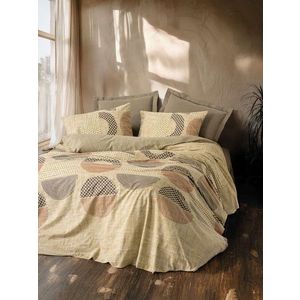 Lenjerie de pat pentru o persoana, L'essentiel Maison, Moona, Bumbac Ranforce , Maro imagine