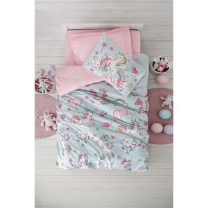 Lenjerie de pat pentru o persoana Young, L'essentiel Maison, Twinka, Bumbac Ranforce, Roz imagine