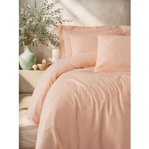 Lenjerie de pat dubla, L'essentiel Maison, Plaid, Bumbac Ranforce, Roz somon imagine