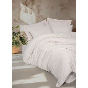 Lenjerie de pat dubla, L'essentiel Maison, Basic, 25% in / 75% bumbac, Bej imagine