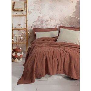 Set cuvertura pique dubla, L'essentiel Maison, Vilo, Bumbac, Caramiziu imagine