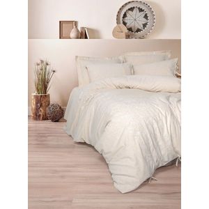 Lenjerie de pat dubla, L'essentiel Maison, Kivora, 25% in / 75% bumbac, Bej imagine